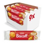 Lotus Biscoff Sandwich Cookies, Biscoff Cream, 15 Cookies per pack, 5.29 Ounce (Pack of 9)
